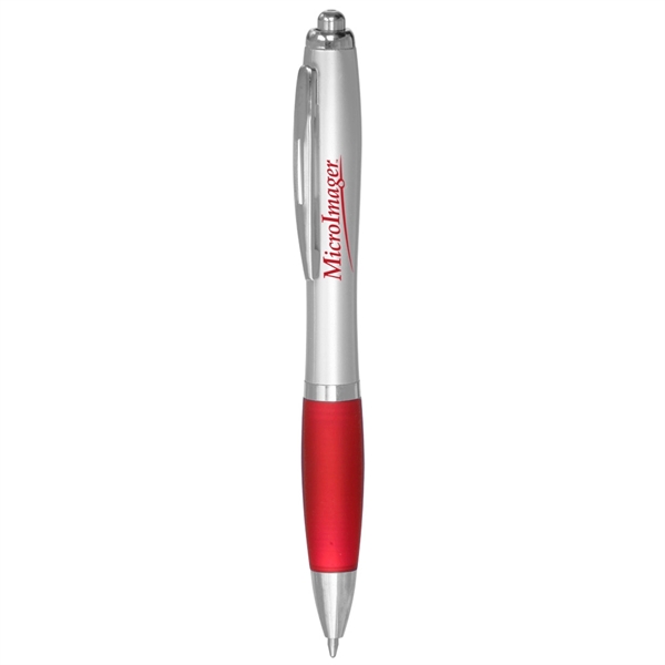 Curvaceous grip satin writing ballpoint pen.... from ASI 39552 BEL Promo