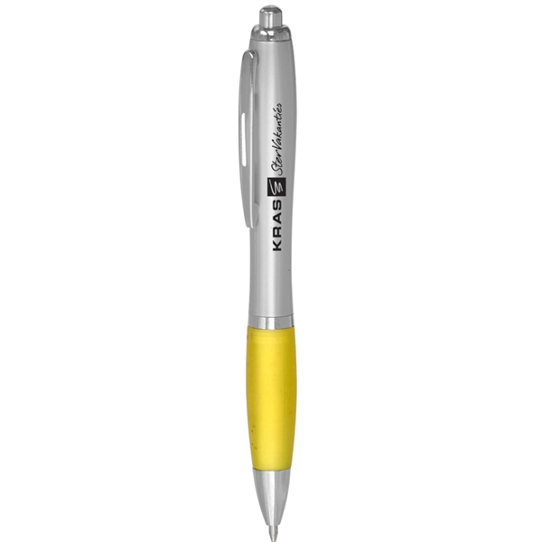 Curvaceous grip satin writing ballpoint pen.... from ASI 39552 BEL Promo