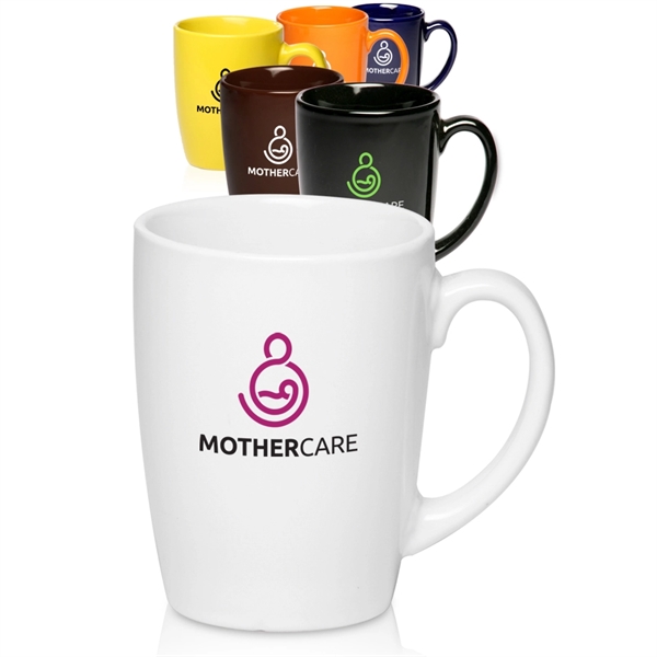 12 oz. ceramic coffee mug with smooth rim and glossy finish.... from ASI 39552 BEL Promo
