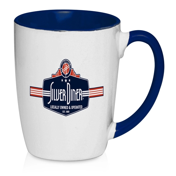 12 oz. two-tone mug with white ceramic on the outside and... from ASI 39552 BEL Promo