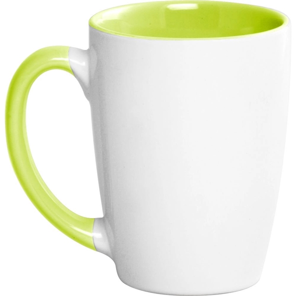 12 oz. two-tone mug with white ceramic on the outside and... from ASI 39552 BEL Promo