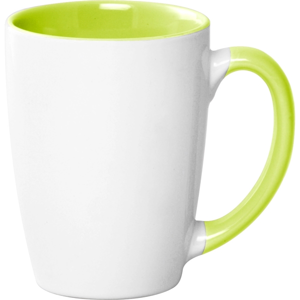 12 oz. two-tone mug with white ceramic on the outside and... from ASI 39552 BEL Promo