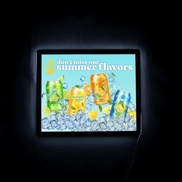 18"W x 15"H LED display with artwork printed on white poly-carbonate... from ASI 87188 Showdown Displays