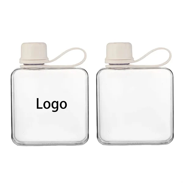 Leak-proof portable BPA-Free plastic lift ring flat water cube drinking bottle,... from ASI 37218 Athena Promo (tm)