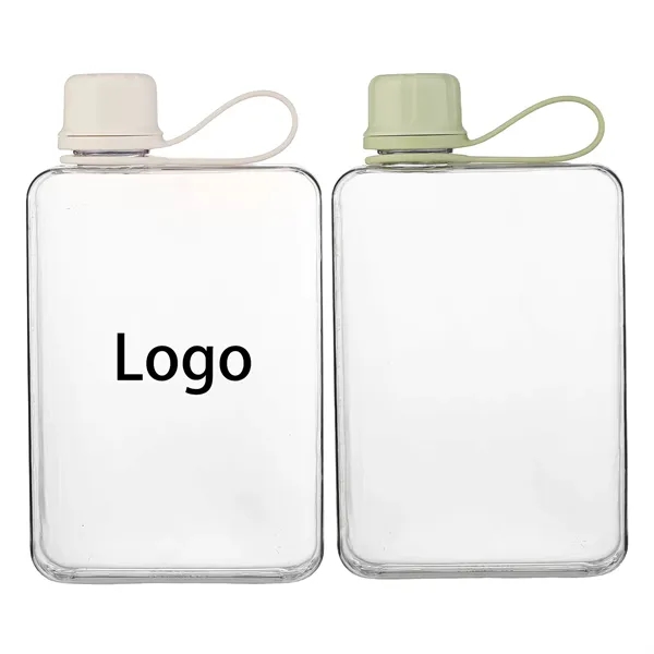 Leak-proof portable BPA-Free plastic lift ring flat water cube drinking bottle,... from ASI 37218 Athena Promo (tm)