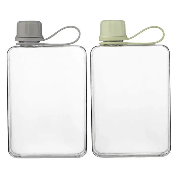 Leak-proof portable BPA-Free plastic lift ring flat water cube drinking bottle,... from ASI 37218 Athena Promo (tm)