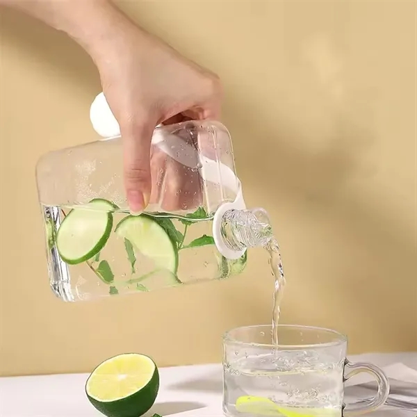 Leak-proof portable BPA-Free plastic lift ring flat water cube drinking bottle,... from ASI 37218 Athena Promo (tm)