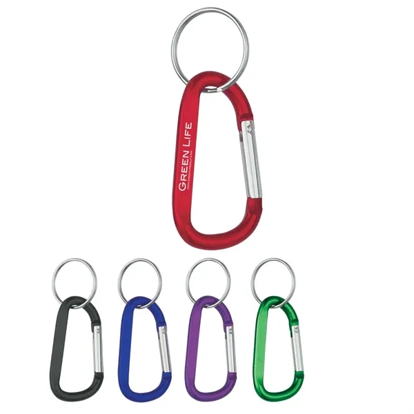 8MM Carabiner with Split Ring.  Approx. Size:  3" H.... from ASI 61125 Hit Promotional Products / Hit®