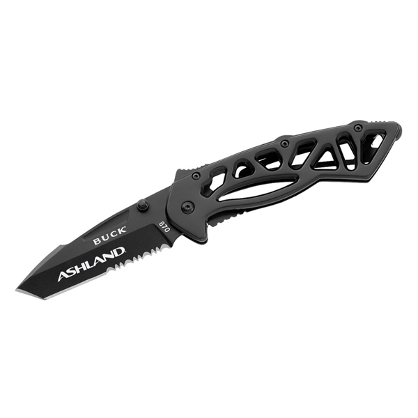 Frame-lock knife with one-hand deployment, 3 1/8" stainless steel handle and... from ASI 46170 Compass Industries Inc