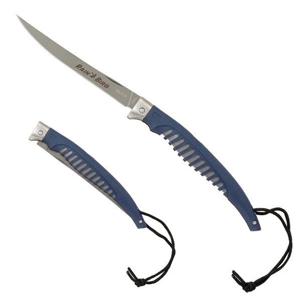 Folding fillet knife with 6 1/2" titanium coated blade... from ASI 46170 Compass Industries Inc