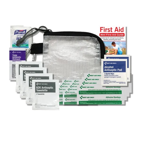 SafeSpot first aid kit with bandages, anti-bacterial wipes, ointment, and more... from ASI 84514 Safety Made