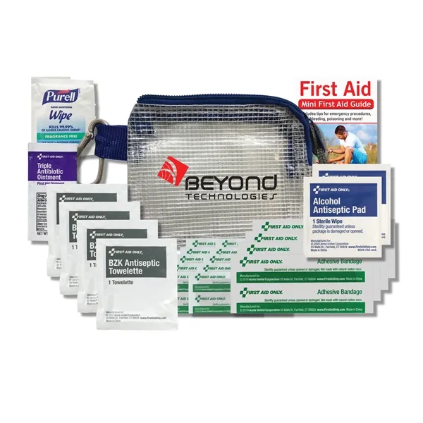 SafeSpot first aid kit with bandages, anti-bacterial wipes, ointment, and more... from ASI 84514 Safety Made