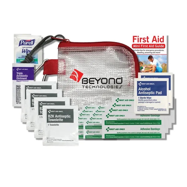 SafeSpot first aid kit with bandages, anti-bacterial wipes, ointment, and more... from ASI 84514 Safety Made