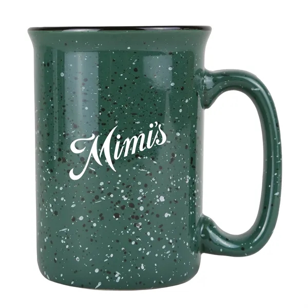 13 oz. speckled ceramic camping mug.... from ASI 52840 Evans Manufacturing