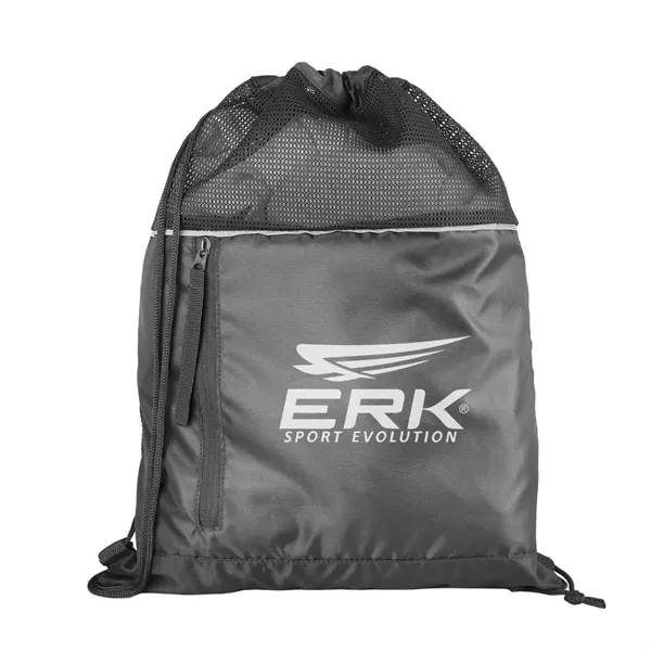 17 3/4" x 13 1/2" drawstring backpack made from RPET mesh... from ASI 52840 Evans Manufacturing