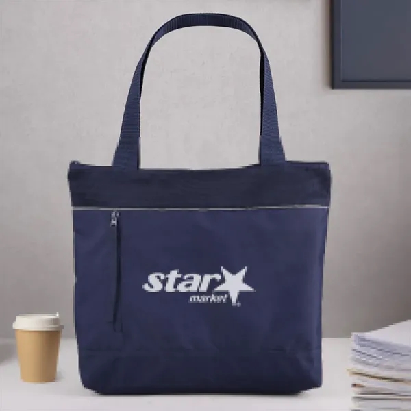 13" x 17 1/4" reflective mesh zippered tote bag.... from ASI 52840 Evans Manufacturing