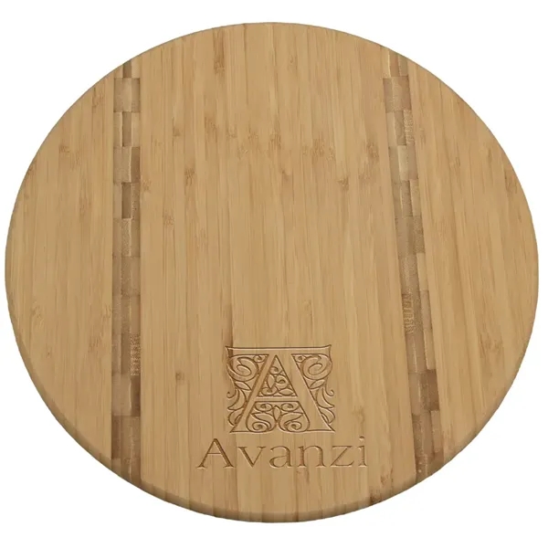 The Culinary Bamboo Cutting Board features a bamboo wood design with... from ASI 71920 Moderne Glass Company Inc
