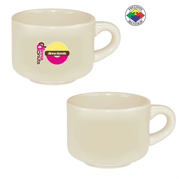 7oz Vitrified Stackable Cup, spot color. Saucer available.... from ASI 80093 Pyrographics / Pyrographics Line