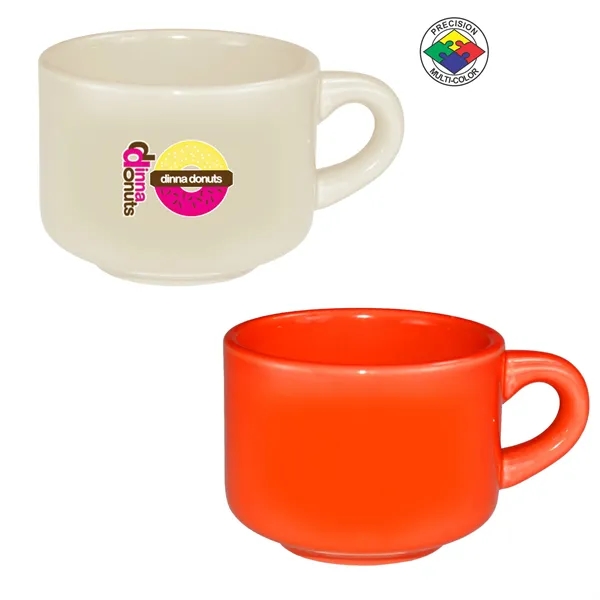 7oz Vitrified Stackable Cup, spot color. Saucer available.... from ASI 80093 Pyrographics / Pyrographics Line