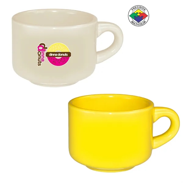 7oz Vitrified Stackable Cup, spot color. Saucer available.... from ASI 80093 Pyrographics / Pyrographics Line
