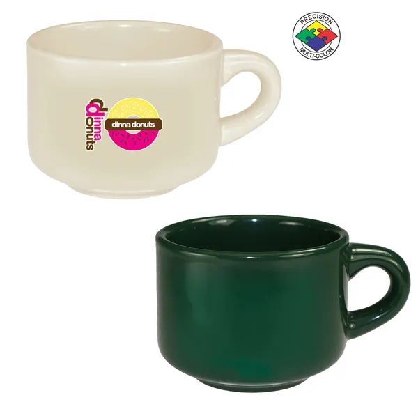 7oz Vitrified Stackable Cup, spot color. Saucer available.... from ASI 80093 Pyrographics / Pyrographics Line