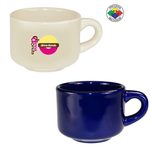 7oz Vitrified Stackable Cup, spot color. Saucer available.... from ASI 80093 Pyrographics / Pyrographics Line