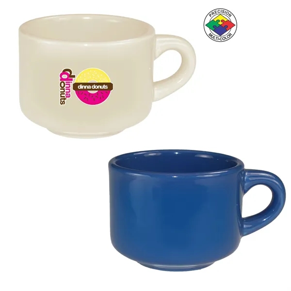 7oz Vitrified Stackable Cup, spot color. Saucer available.... from ASI 80093 Pyrographics / Pyrographics Line