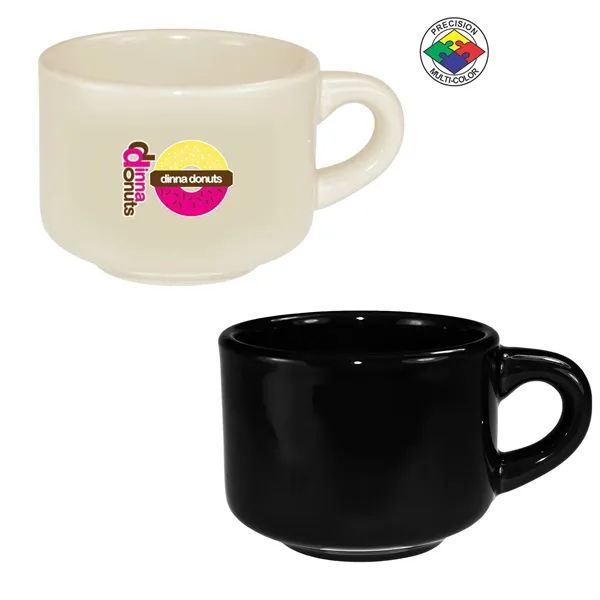 7oz Vitrified Stackable Cup, spot color. Saucer available.... from ASI 80093 Pyrographics / Pyrographics Line