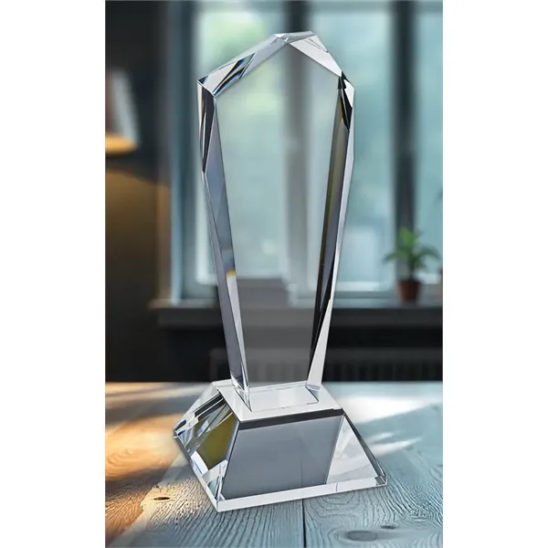 This brilliantly clear obelisk set atop a sturdy base commands attention... from ASI 71920 Moderne Glass Company Inc / Glass America®