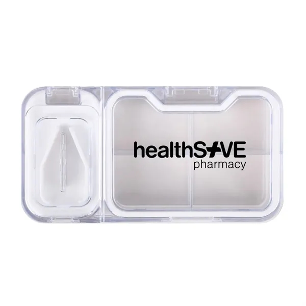 Pill box with cutter and four compartments.... from ASI 52840 Evans Manufacturing