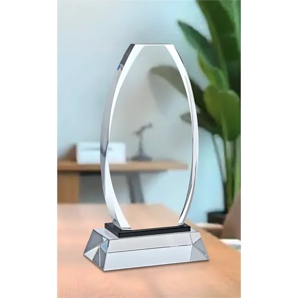 The small black glass accent between the base and obelisk adds... from ASI 71920 Moderne Glass Company Inc / Glass America®