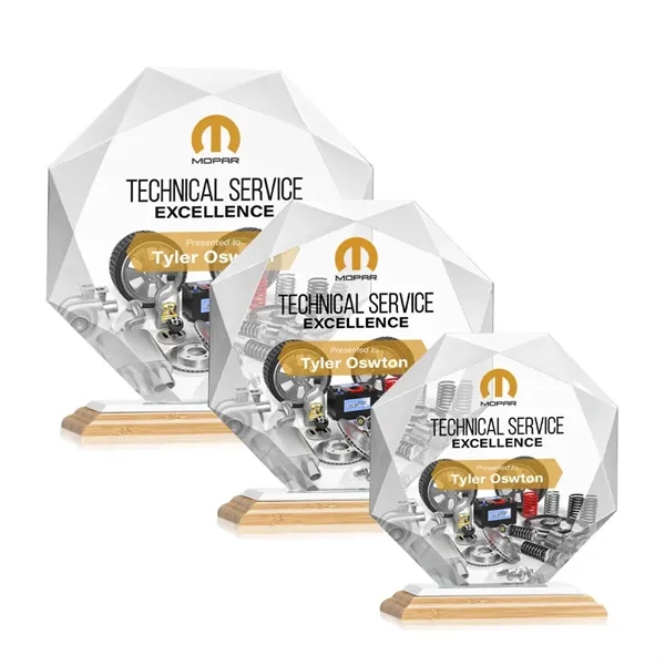 Striking Starfire Octagon award refracts light through all of its facets... from ASI 84592 St Regis Group / St Regis