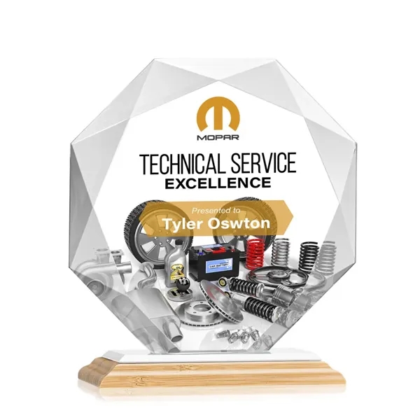 Striking Starfire Octagon award refracts light through all of its facets... from ASI 84592 St Regis Group / St Regis