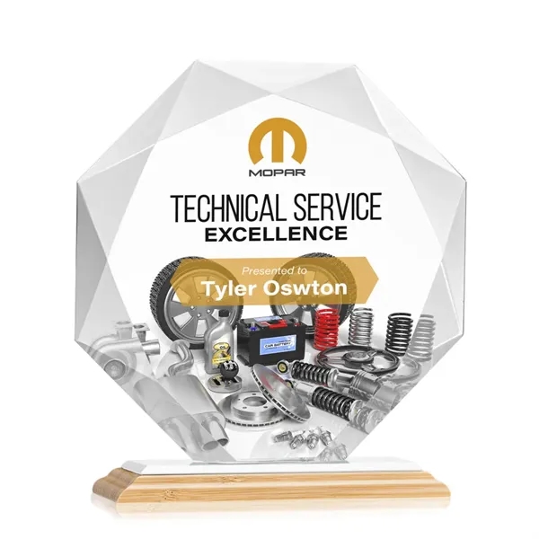 Striking Starfire Octagon award refracts light through all of its facets... from ASI 84592 St Regis Group / St Regis