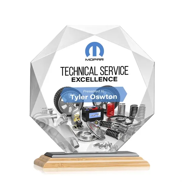 Striking Starfire Octagon award refracts light through all of its facets... from ASI 84592 St Regis Group / St Regis