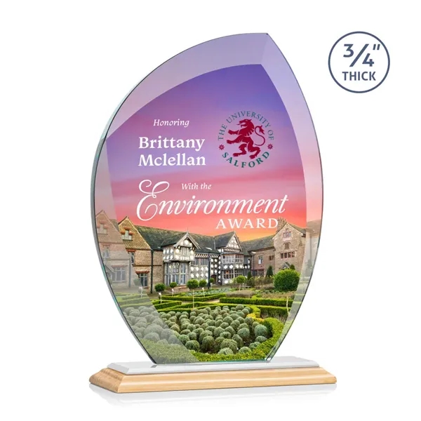 The Wichita VividPrint™ Award features thick 3/4" Starfire Crystal with deep... from ASI 84592 St Regis Group / St Regis