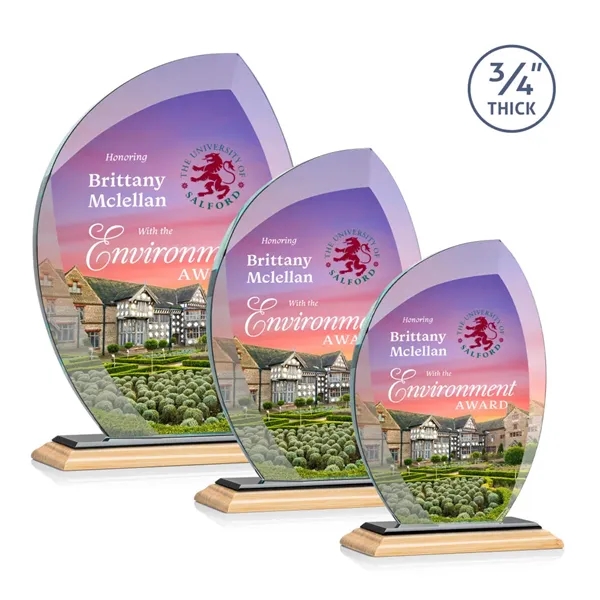 The Wichita VividPrint™ Award features thick 3/4" Starfire Crystal with deep... from ASI 84592 St Regis Group / St Regis