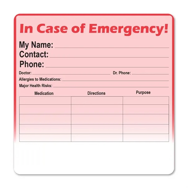 Health and safety information magnet with full color process graphics.... from ASI 92977 UniversalPromo, Inc / UP Line