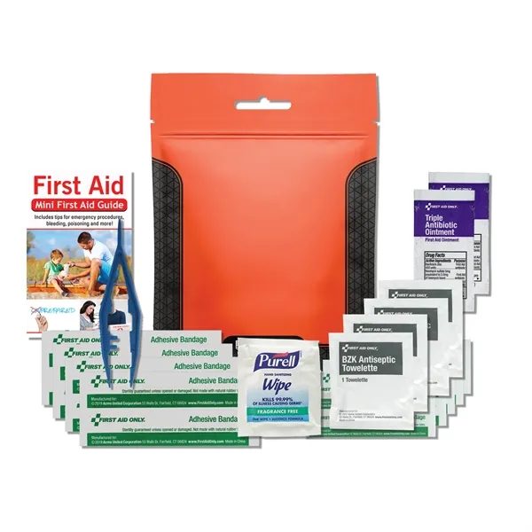 Waterproof first aid kit 1.0 with bandages, triple antibiotic ointment, tweezers,... from ASI 84514 Safety Made