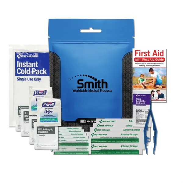 First aid kit with a waterproof bag, ice pack, bandages, and... from ASI 84514 Safety Made