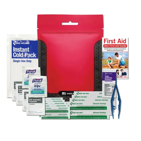 First aid kit with a waterproof bag, ice pack, bandages, and... from ASI 84514 Safety Made