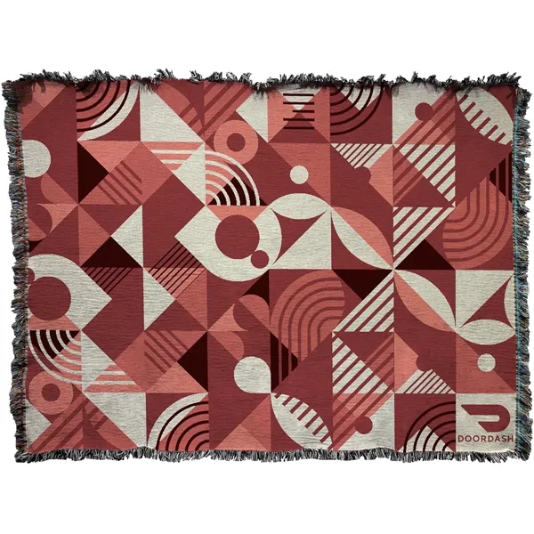 62" x 62" tapestry/throw blanket made of jacquard woven cotton.... from ASI 44020 Bandanna Promotions By CARO-LINE / American Blankets