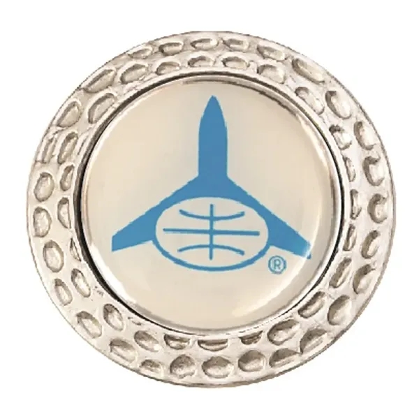 Dimpled coin in bright silvertone finish with 1" digital emblem ball... from ASI 69240 MasterCast LTD / MasterCast
