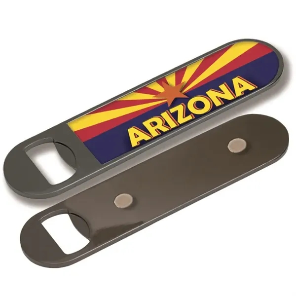 Black nickel waiter bottle opener with magnet on the back and... from ASI 63073 Openers.Beer / Openers Plus Hobow Caps and Beverage Tools