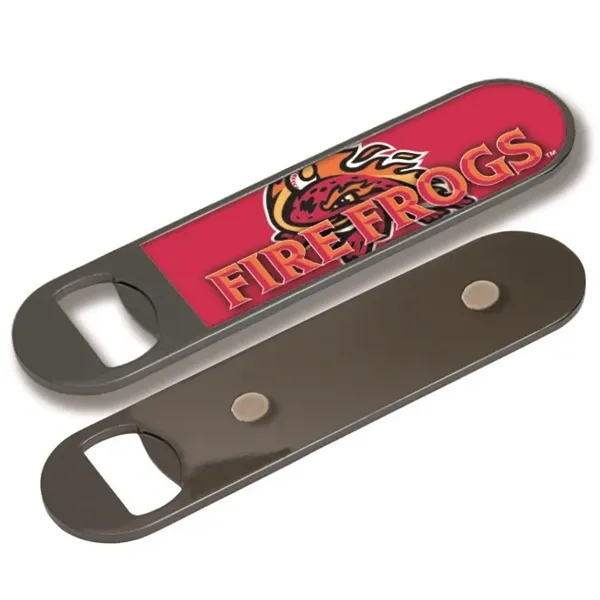 Black nickel waiter bottle opener with magnet on the back and... from ASI 63073 Openers.Beer / Openers Plus Hobow Caps and Beverage Tools