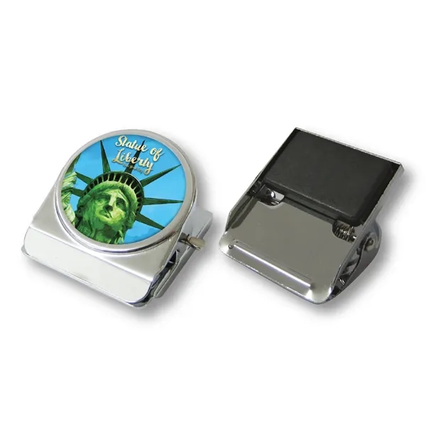 Circle clip with magnet and full color graphic under gel coating.... from ASI 63073 Openers.Beer / Hobow Caps and Beverage Tools Openers.Beer Gel Skin