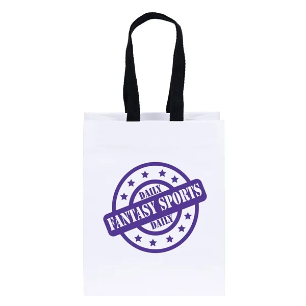 Woven Handle White Eurotote with 3/4" W x 12" long handles.... from ASI 37940 Bag Makers Inc