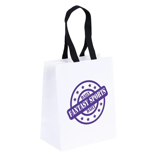 Woven Handle White Eurotote with 3/4" W x 12" long handles.... from ASI 37940 Bag Makers Inc