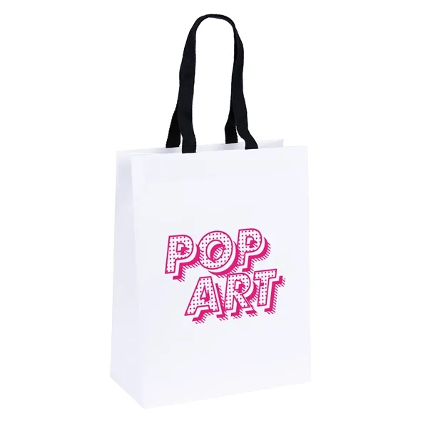 Woven Handle White Eurotote with 3/4" W x 14" long handles.... from ASI 37940 Bag Makers Inc