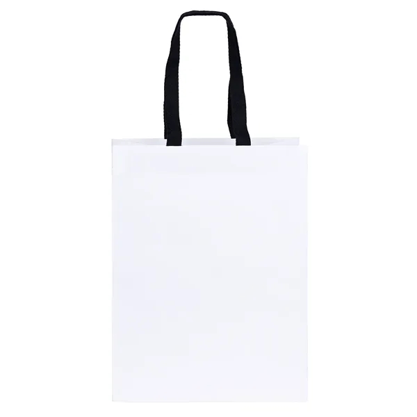 Woven Handle White Eurotote with 3/4" W x 14" long handles.... from ASI 37940 Bag Makers Inc